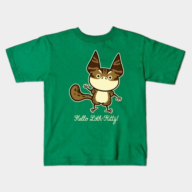 Hello Loth-Kitty! Kids T-Shirt by blairjcampbell